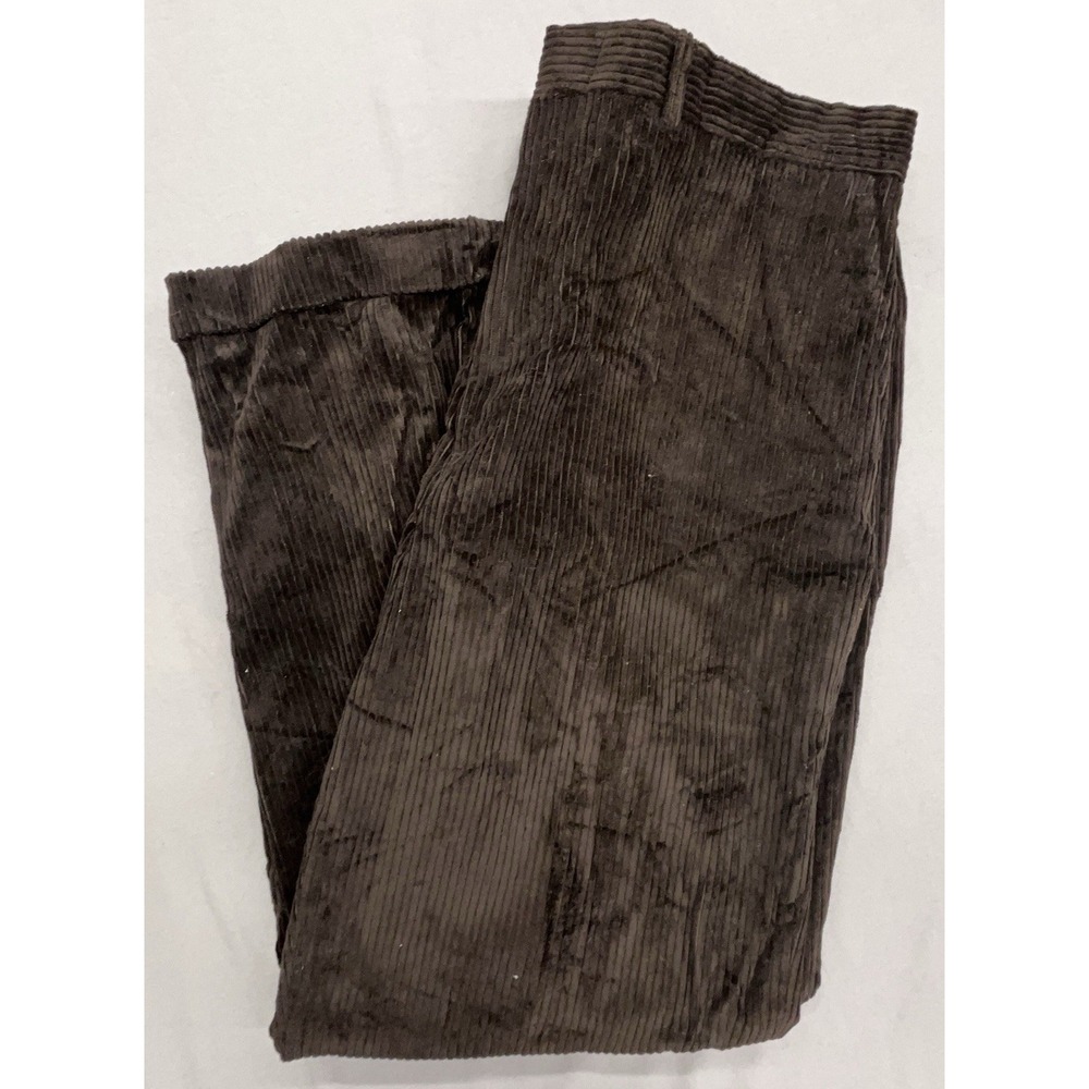 Vtg Lands End Corduroy Pants Men 37 (36) Brown Casual Preppy Academia